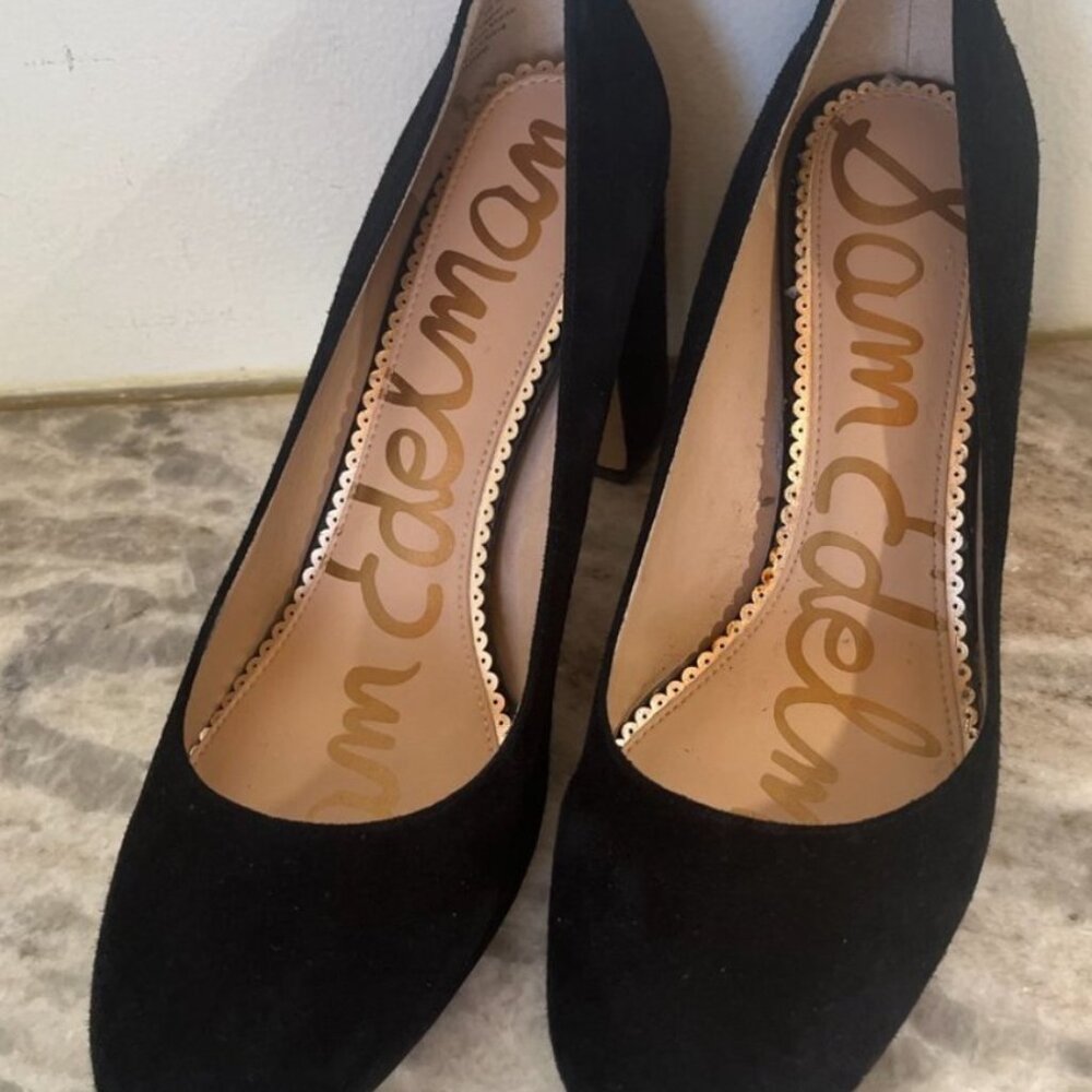 Sam Edelman JUNIE Black Suede Pumps - Sz 8.5 - Style F5885L1001 - With Box